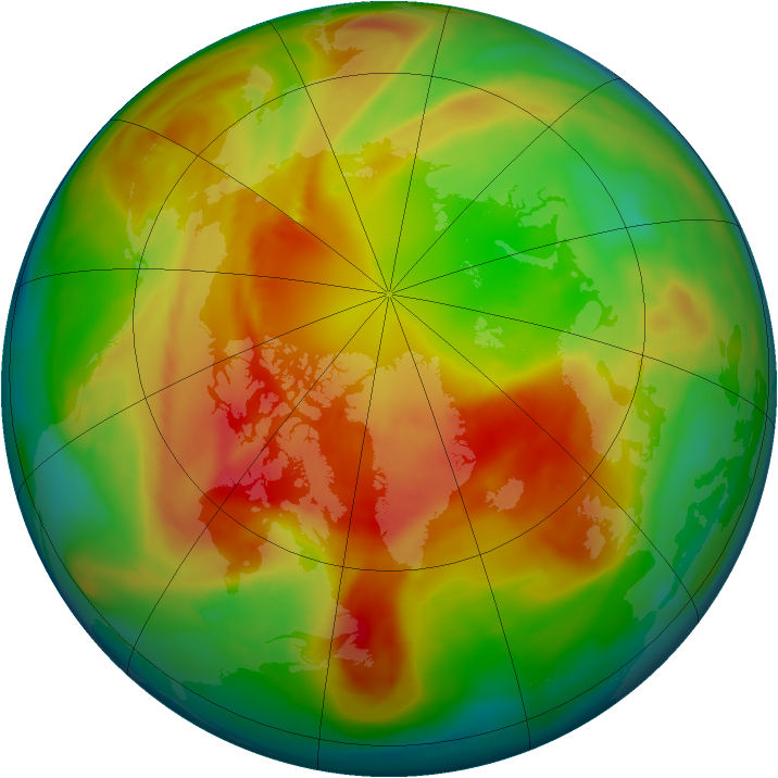 Arctic ozone map for 03 March 2008